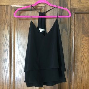 Lovers and Friends Black Silk Tank Top